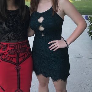 Emerald/forest green Lizard Thicket lace dress